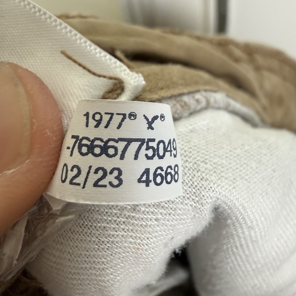 American Eagle Slim Cargo Pants 34/32 (35/27.5) Khaki Beige Y2K Distress Stretch - Picture 12 of 12